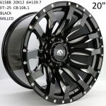 61588 20X12 6H139.7 BLACK MILLED